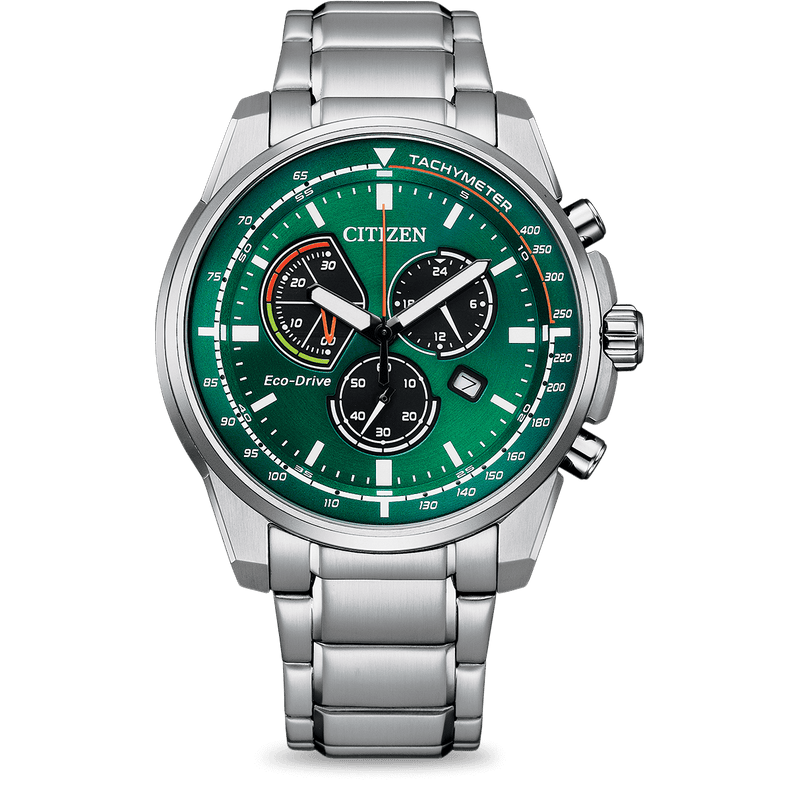 Citizen Eco-Drive Chronograph Green Men's Watch AT1190-87X