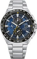 Citizen Men's Watch Chronograph Radio Controlled Eco-Drive Titanium Blue AT8234-85L