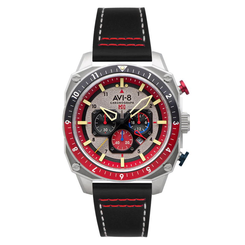 AVI-8 Hawker Hunter Atlas Men's Red Watch AV-4100-03