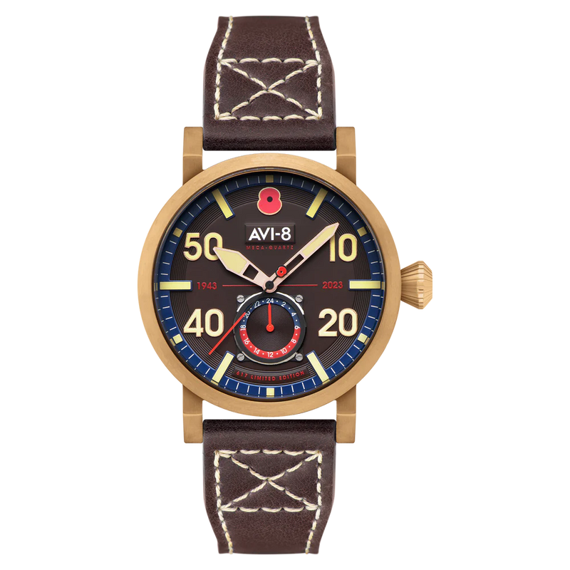 AVI-8 80th Anniversary Royal British Limited Edition Mens Carbon Brown AV-4108-RBL-05