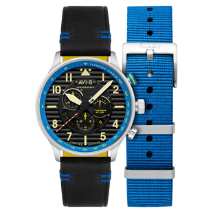 AVI-8 Watch Flyboy Spirit Of Tuskegee Blue Mens AV-4109-03