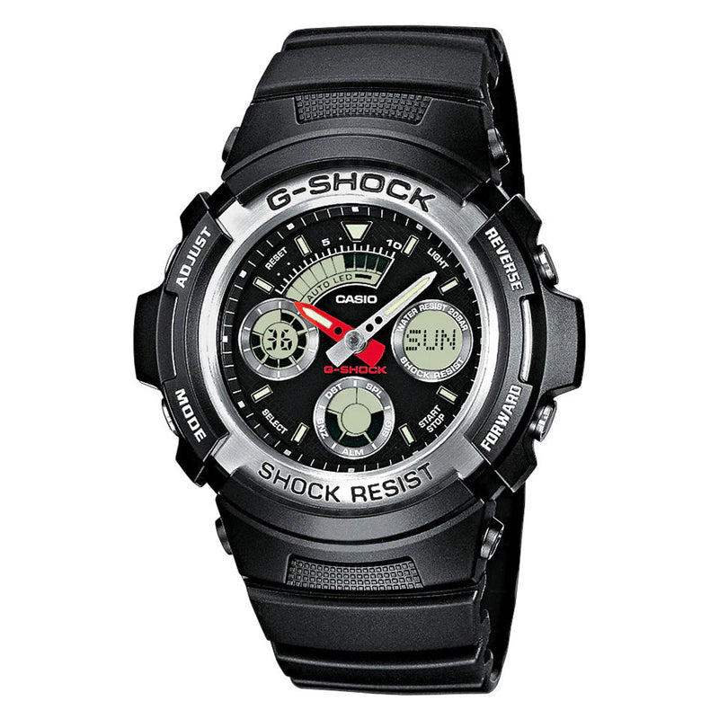 Casio G-Shock Watch Analogue-Digital Black AW-590-1AER