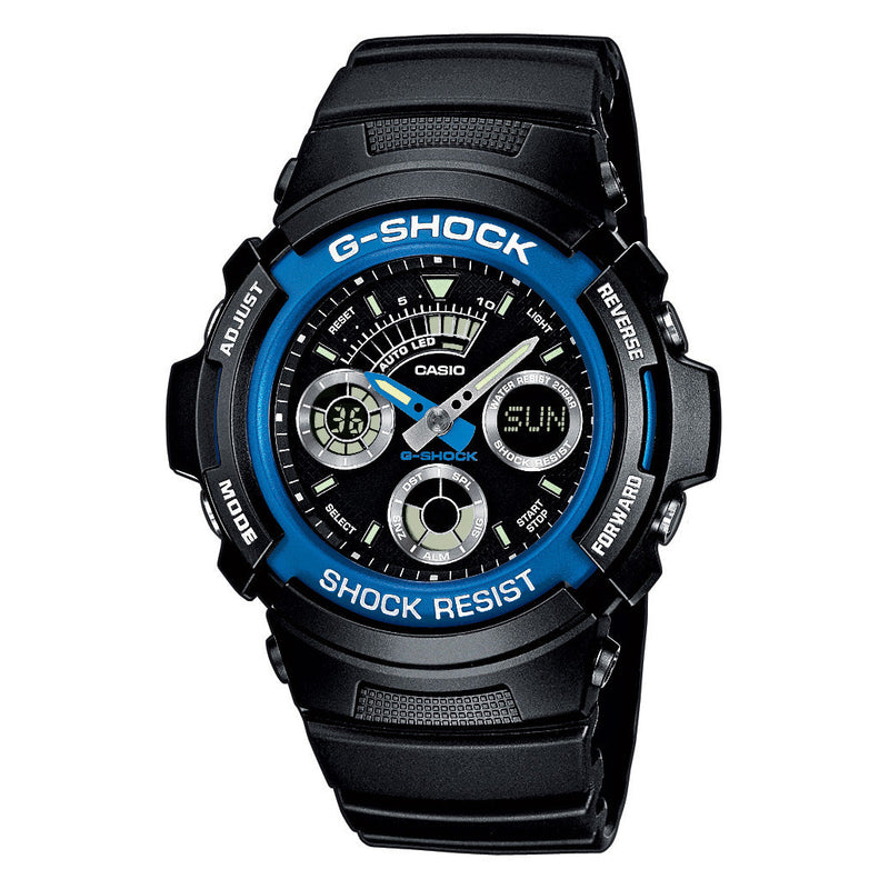 Casio G-Shock Watch Analogue-Digital Blue AW-591-2ADR