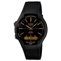 Casio Watch Black and Gold AW-90H-9EVDF