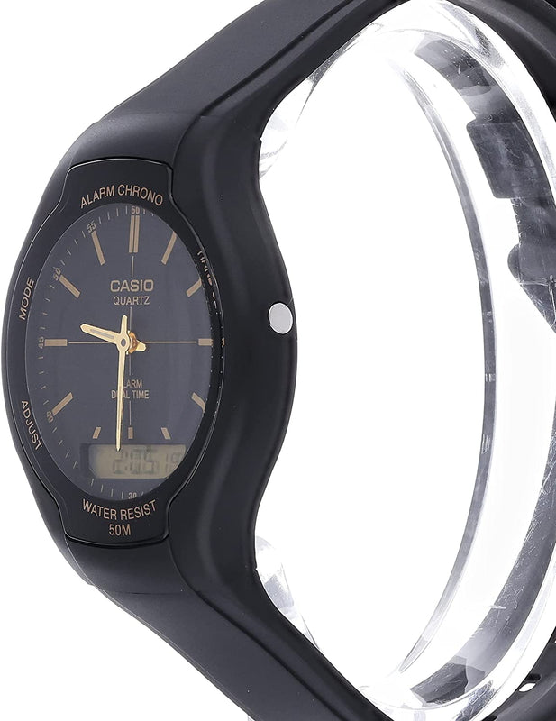 Casio Watch Black and Gold AW-90H-9EVDF