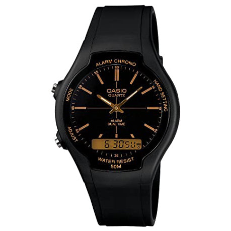 Casio Watch Black and Gold AW-90H-9EVDF