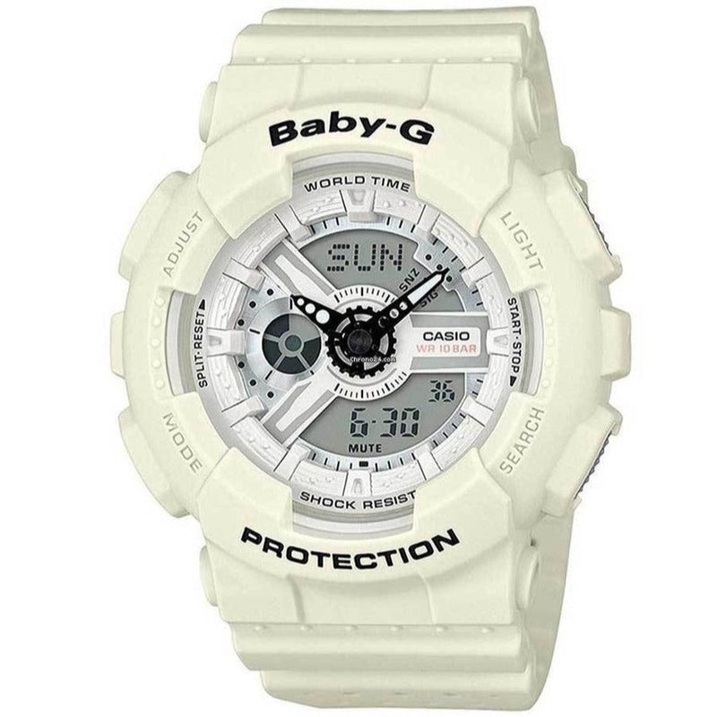 Casio Baby-G Watch Ladies Punching Pattern White BA-110PP-7ADR