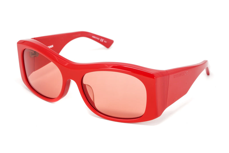 Balenciaga Unisex Sunglasses Warpaound Red BB0001S-001 59