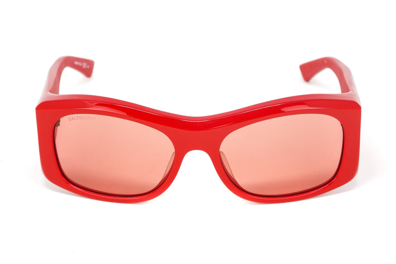 Balenciaga Unisex Sunglasses Warpaound Red BB0001S-001 59