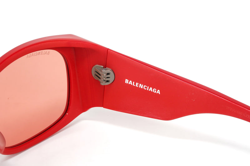 Balenciaga Unisex Sunglasses Warpaound Red BB0001S-001 59