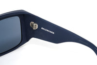 Balenciaga Unisex Sunglasses Oversized Rectangle Blue BB0002S-004 63