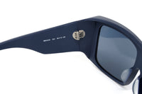 Balenciaga Unisex Sunglasses Oversized Rectangle Blue BB0002S-004 63