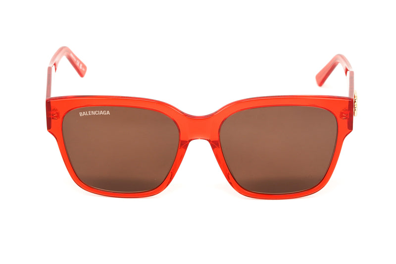 Balenciaga Women's Sunglasses Oversized Square Red BB0056S-005 55