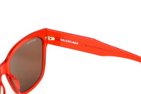 Balenciaga Women's Sunglasses Oversized Square Red BB0056S-005 55