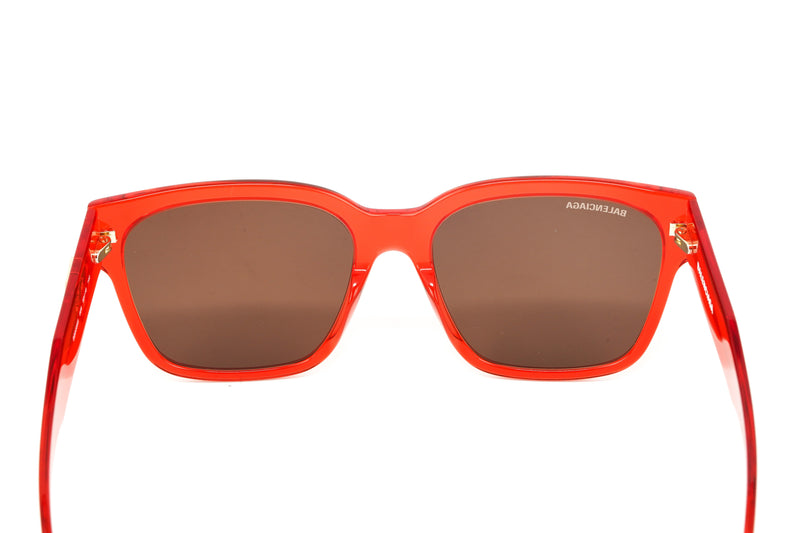 Balenciaga Women's Sunglasses Oversized Square Red BB0056S-005 55