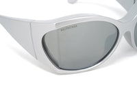 Balenciaga Women's Sunglasses Oversized Butterfly Silver BB0154S-003 72