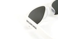 Balenciaga Women's Sunglasses Rectangular Ivory Grey BB0164S-003 57