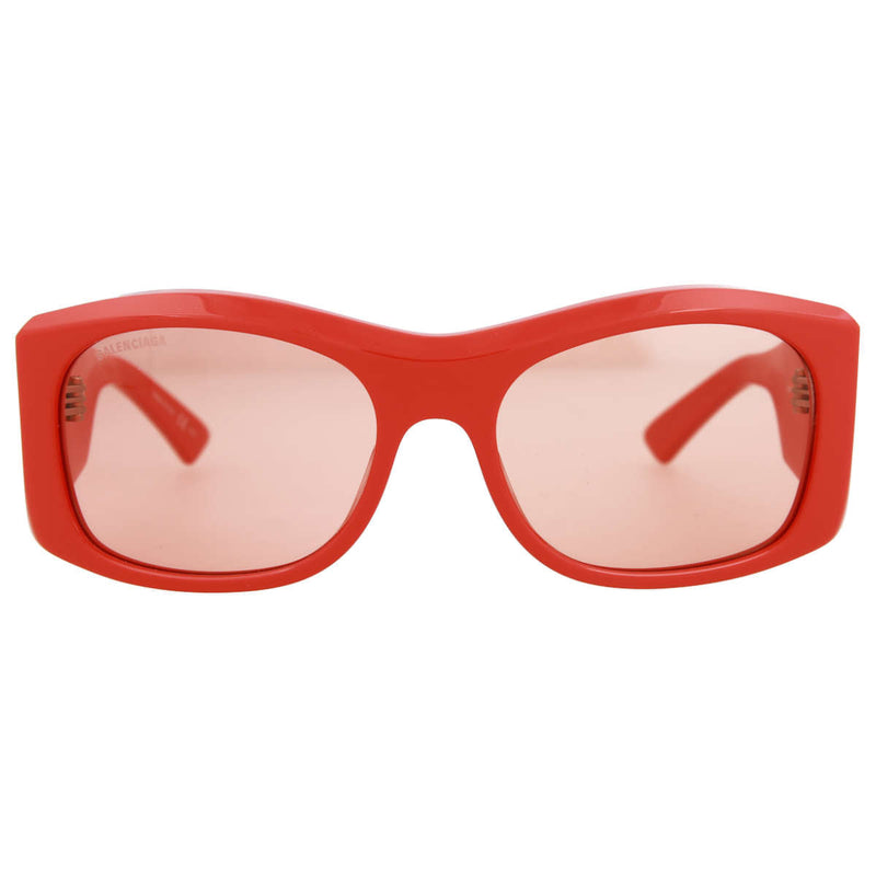 Balenciaga Unisex Sunglasses Warpaound Red BB0001S-001 59