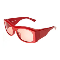 Balenciaga Unisex Sunglasses Warpaound Red BB0001S-001 59