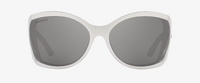 Balenciaga Women's Sunglasses Oversized Butterfly Silver BB0154S-003 72