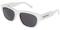 Balenciaga Women's Sunglasses Rectangular Ivory Grey BB0164S-003 57