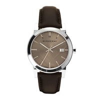 Burberry BU9011 The City Check Silver Brown 38mm Watch