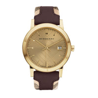 Burberry BU9017 The City Check Gold 38mm Watch