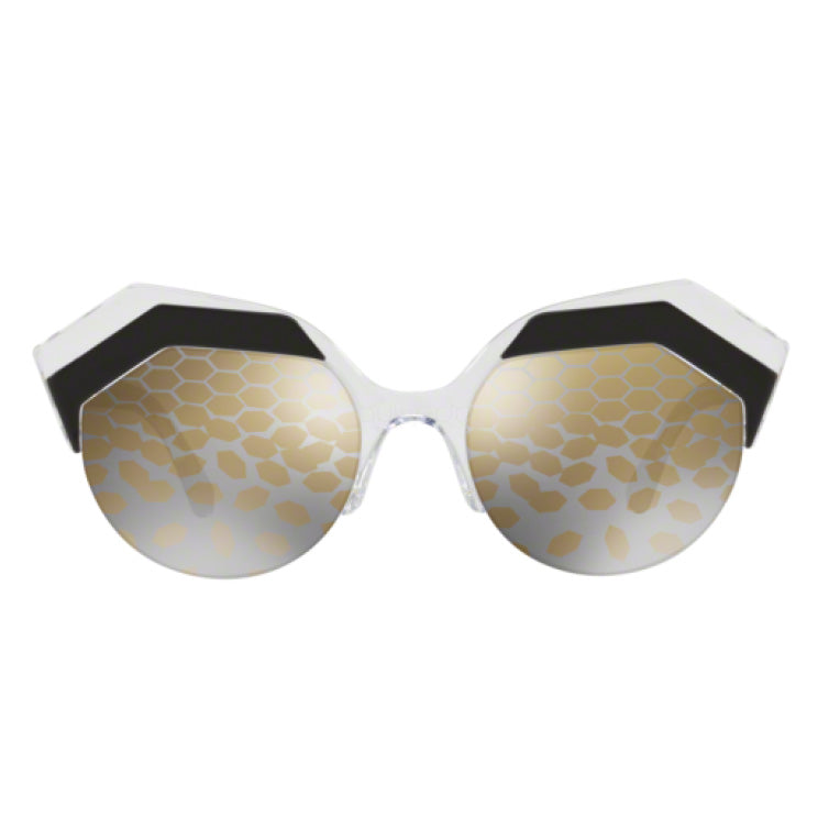 Bvlgari Serpenteyes Women's Sunglasses Geometric Cat Eye Crystal Patterned 0BV8203 569/T9