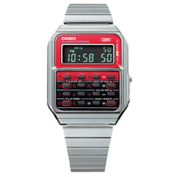 Casio Vintage Unisex Red Silver Watch CA-500WE-4B