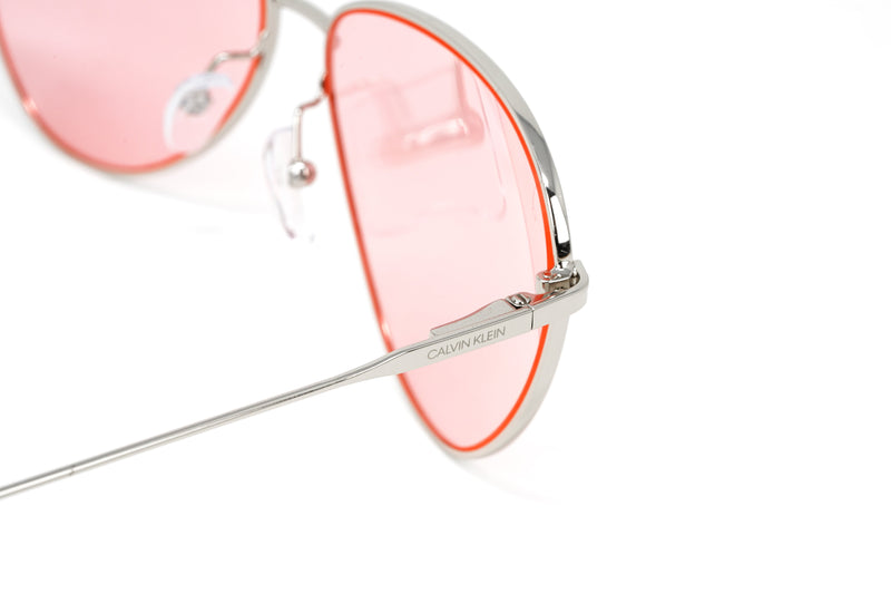 Calvin Klein Women's Sunglasses Cat Eye Pink/Silver CK19103S 046