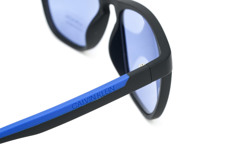 Calvin Klein Men's Sunglasses Classic Square Matte Black/Cobalt CK20545S 001