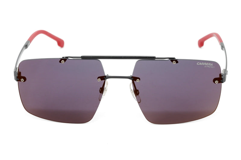 Carrera Men's Sunglasses Rimless Browline Red Mirror 8034/SE 003