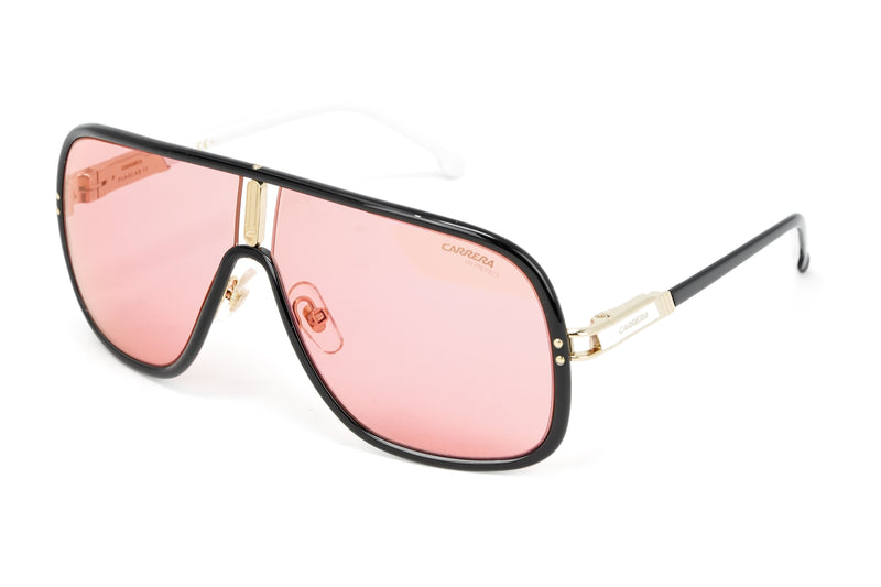 Carrera Unisex Sunglasses Pilot Shield Pink Mirror FLAGLAB 11 3H2