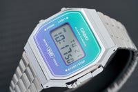 Casio Watch Digital Vintage Blue/Green A168WER-2ADF