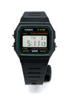 Casio Watch Classic Sports Digital Black/Green F-91W-3DG