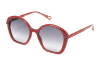 Chloé Women's Sunglasses Billie Oversized Round Burgundy CH0003S-003 55