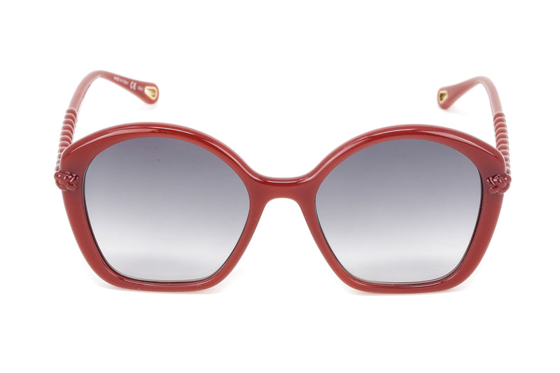 Chloé Women's Sunglasses Billie Oversized Round Burgundy CH0003S-003 55