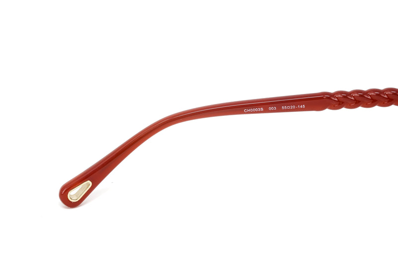 Chloé Women's Sunglasses Billie Oversized Round Burgundy CH0003S-003 55