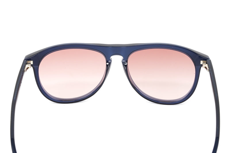 Chloé Women's Sunglasses Esther Oversized Pilot Blue/Orange CH0009S-001 56