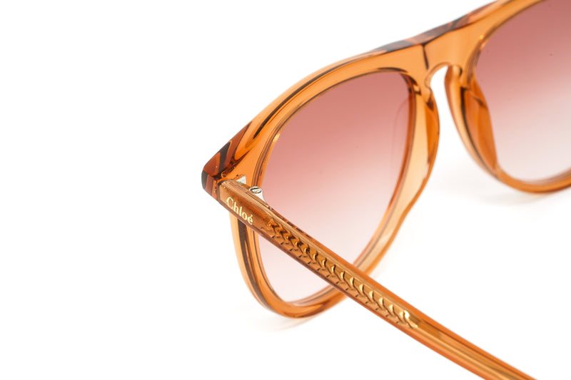 Chloé Women's Sunglasses Esther Oversized Pilot Orange/Pink CH0009S-003 56