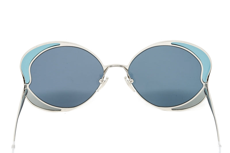 Chloé Women's Sunglasses Gemma Oversized Round Butterfly Blue CH0024S-001 60