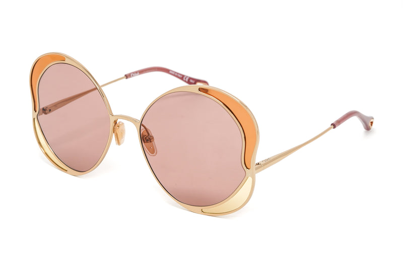 Chloé Women's Sunglasses Gemma Oversized Round Butterfly Beige CH0024S-004 60