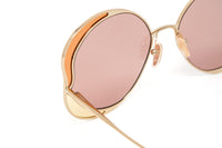 Chloé Women's Sunglasses Gemma Oversized Round Butterfly Beige CH0024S-004 60