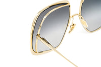 Chloé Women's Sunglasses Hanah Oversized Square Tortoise/Gold CH0035S-001 62