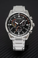 Citizen Eco-Drive Chronograph Men's Watch Black AT1190-87E