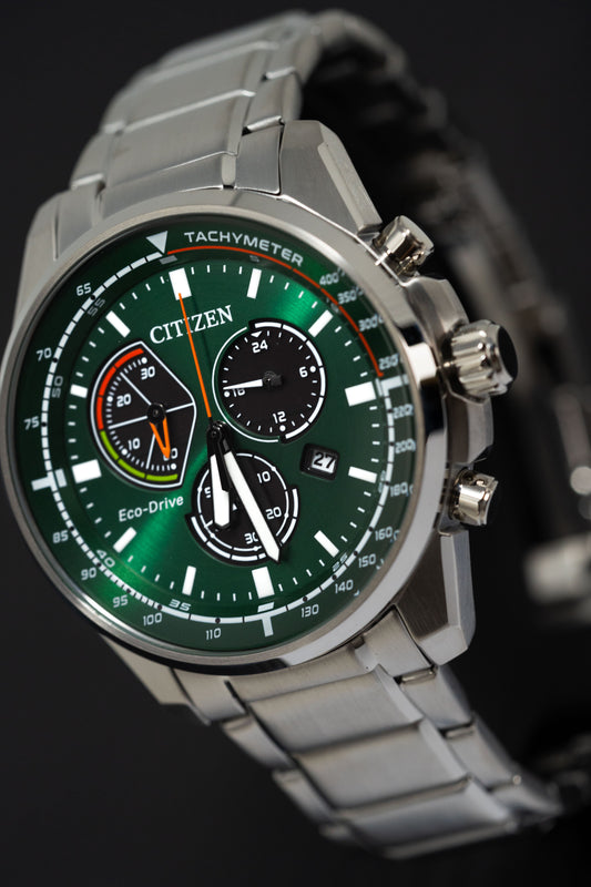 Citizen Eco-Drive Chronograph Green Men's Watch AT1190-87X