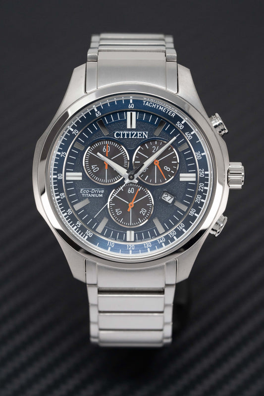 Citizen Eco-Drive Chronograph Blue Men's Watch AT2530-85L