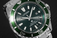 Citizen Men's Watch Eco-Drive Dive Stainless Steel Bracelet Green BN0199-53X