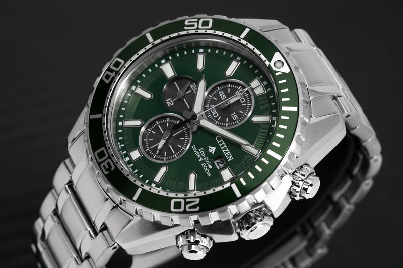 Citizen Men's Watch Eco-Drive Promaster Stainless Steel Bracelet Green CA0820-50X