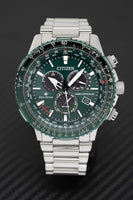 Citizen Men's Watch Eco-Drive Promaster Sky Radio Controlled Chrono Green CB5004-59W